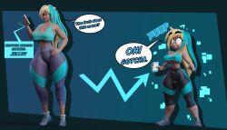 3d before_and_after carro3dsculpts female huge_ass huge_breasts navel shortstack shortstackification thick_thighs toonification transformation wide_hips