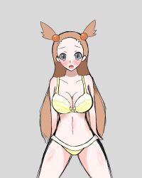 alluring arekusanderu beach bikini brown_hair female gym_leader jasmine_(pokemon) nintendo ocean pokemon pokemon_gsc pokemon_hgss