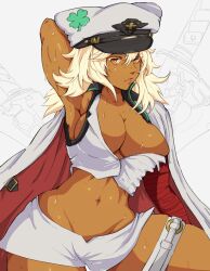 1girls arm_up armpit armpit_fetish armpits belly belly_button big_breasts blonde blonde_female blonde_hair breasts child_bearing_hips cloak dark-skinned_female dark_skin female female_only guilty_gear hat hips large_breasts lips orange_eyes ramlethal_valentine sweat sweating sweaty tagme tan tanned tanned_female tanned_girl tanned_skin thick thick_thighs thigh_strap thighs thin thin_waist tummy wide_hips yoracrab