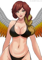 1girls angel bathing_suit beach bikini breasts cawfield furia_(paladins) hi-rez_studios light-skinned_female light_skin looking_at_viewer paladins solo wings