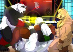 anal anthro bara-diction brown_bear fellatio giant_panda group hi_res male male/male mammal nafeon nafithebear oral penile polar_bear sex ursid ursine xay