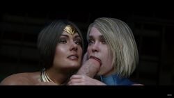 1boy 2girls 3d 3d_(artwork) blender blender_(software) blonde_hair blowjob blue_eyes bob_cut couple cute dc dc_comics diana_prince enjoying excited handjob huge_cock injustice_2 kara_danvers kara_zor-el looking_at_viewer looking_pleasured medium_hair oral oral_penetration oral_sex pleasure_face pov pov_eye_contact romantic romantic_couple seductive seductive_look sensual sucking supergirl supergirl_(injustice) superman_(series) teamwork vekkte wonder_woman wonder_woman_(injustice) wonder_woman_(series)