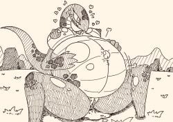 amphibian anthro areola belly big_belly big_breasts bodily_fluids breasts claws clitoris cum eyelashes female genital_fluids genitals grass hage heart hi_res hyper hyper_belly leaking_cum markings monochrome multicolored_body multicolored_scales navel nipples outie_navel outside plant puffy_areola puffy_nipples pussy salamander_(amphibian) scales scalie smile solo sweat thick_thighs two_tone_body two_tone_scales