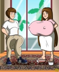 1boy 1girls adult_female adult_male adult_only anti-gravity_boobs balls breasts brother brother_and_sister brown_eyes brown_hair bulge carpet clothing duo duo_focus female flaccid flaccid_penis footwear gigantic_breasts gigantic_penis heels_fetish high_resolution home house huge_bulge huge_testicles human hyper_penis ilpanza large_nipples large_penis light-skinned light-skinned_female light-skinned_male long_penis looking_at_viewer male nipples original original_character pants patricia_(sfmamateur) patrick_(sfmaamteur) penis penis_past_knees penis_to_the_ankles penis_to_the_knees platform_sandals sandal_fetish sandals shirt shoes siblings sister skirt t-shirt testicles twin twins very_high_resolution wide_hips window