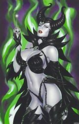 1girls black_bra black_thong breasts chaos_comics cleavage coffin_comics cosplay curvy_body curvy_female curvy_figure death_(personification) disney disney_villains grim_reaper lady_death maleficent queen_of_the_dead red_lipstick sleeping_beauty_(1959_film) solo_female solo_focus tagme unknown_artist voluptuous voluptuous_female white_skin