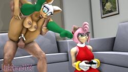 1boy 1boy1girl 2girls 3d 3d_(artwork) 3d_model amy_rose amy_rose_(warfaremchine) anthro ass balls bat blue_eyes breasts breasts_out bulge chiropteran clothed clothed_female clothed_female_nude_female cum cum_in_pussy cum_inside cumming_while_penetrating digital_media_(artwork) dress erect_nipples erection eulipotyphlan faceless_male feet feet_up female focus footwear full_nelson full_nelson_(legs_held) full_nelson_vaginal fully_clothed functionally_nude furniture gaming glasses gloves green_eyes green_socks hair handwear hanging_breasts headband hedgehog hi_res highres holding_arms holding_head human human_on_anthro interspecies joycon_controller large_breasts legs legs_up linkaransfm lipstick looking_at_penis makeup male mammal medium_breasts mobian mobian_(species) mobian_bat naked nintendo_switch nipples nude nude_female nude_male oblivious_woman_in_glasses_playing_video_games_(meme) open_mouth penetration penis pink_body pink_fur pink_hair pussy rouge_the_bat rouge_the_bat_(warfaremchine) sega sex socks sofa sonic_(series) sonic_adventure_2 sonic_the_hedgehog_(series) source_filmmaker surprised tan_body tan_skin teeth thick_thighs vaginal_penetration video_games voluptuous warfare_machine warfaremachine watermark white_hair wide_hips