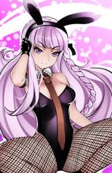 1girls alternate_version_available breasts bunny_ears bunny_girl bunnysuit danganronpa danganronpa:_trigger_happy_havoc danganronpa_1 female female_only fishnet_stockings kirigiri_kyouko reeceyd3 smooth_skin solo thick_thighs thighs