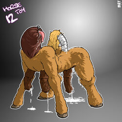 1boy anus ass equine hooves horse male male_focus male_only mot multi_genitalia multi_penis penis penis_head penis_nipples piercing solo tetraphallia transformation triphallia what