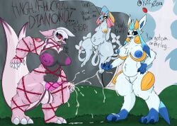 altered_forme_giratina anthro azelf balls big_breasts bodily_fluids breasts digital_media_(artwork) eeveelution english_text espeon female fur futanari generation_2_pokemon generation_4_pokemon genital_fluids genitals giratina glaceon group gynomorph hi_res hybrid intersex lake_guardians legendary_pokemon legendary_trio mesprit nintendo nipples nude open_mouth orbical palkia penis pokemon pokemon_(species) pussy red_eyes tail text thick_thighs uxie yellow_eyes