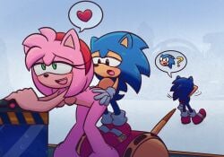 amy_rose classic_sonic color dark_the_artist female/male from_behind from_behind_position male/female naked naked_female penis_in_pussy size_difference sonic_(series) sonic_the_hedgehog sonic_the_hedgehog_(series) standing standing_sex vaginal_penetration vaginal_sex