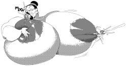 areola areolae big_areola big_breasts big_lips black_and_white black_and_white_drawing breasts breasts_bigger_than_head breasts_bigger_than_torso clara_(ffuffle) earrings fatfoxlower ffuffle gigantic_breasts glasses grabbing_own_breast gushing gushing_milk hair_bun huge_areola huge_areolae huge_breasts huge_lips huge_nipples hyper_breasts large_areolae large_breasts large_nipples licking_own_breast licking_own_nipple massive_breasts massive_tits milk milk_leaking milk_squirt milking milking_breasts milking_nipple milking_self