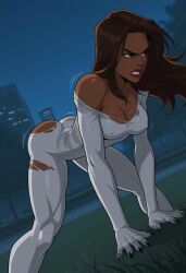 ava_ayala marvel marvel_comics spider-man_(series) torn_clothes torn_clothing ultimate_spider-man unmasked white_tiger