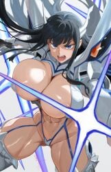 1girls abs areola big_ass big_breasts big_thighs black_hair blue_eyes breasts female hips huge_breasts huge_thighs junketsu kill_la_kill kiryuuin_satsuki light long_hair nipples no_sex non-nude sfw solo solo_female studio_trigger tagme thick_thighs thighs wide_hips