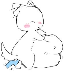 female feral feral_unbirthing_feral frost happy pussy smile tail unbirthing vore wx