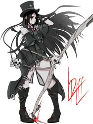 goth guilty_gear long_hair lunartoffee not_porn testament_(guilty_gear) thick_thighs wide_hips