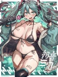 1girls bikini hatsune_miku iparuputsua vocaloid