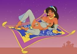 accurate_art_style aladdin aladdin_(1992_disney_film) arabian arabian_clothes arabian_female crotchless_panties disney disney_princess exposed_pussy nipple_piercing pierced_nipples piercings princess_jasmine rivawi solo_female tagme tagme_(artist)