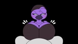 animated animated areolae avian avian_humanoid beat_banger big_breasts bird boobjob furry green_eyes huge_breasts large_breasts looking_at_viewer looking_pleasured muscular_female paizuri purple_skin titjob titjob zoe_monroe