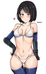 1girls bikini black_hair female lin_lee_koo medium_breasts meidza_d short_hair solo xenoblade_(series) xenoblade_chronicles_x