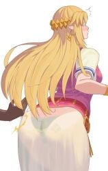 ass ass_slap blonde_hair dress earrings edit from_behind long_hair nintendo panties pointy_ears princess_zelda princess_zelda_(the_legend_of_zelda) queen_of_spades see-through slap slapping spanking subtle super_smash_bros. super_smash_bros._(series) surprised suwaiya_(artist) tattoo the_legend_of_zelda the_legend_of_zelda_(series) thighs white_dress zelda zelda_(a_link_between_worlds)