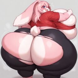 ai_generated angel_the_bunny anthro fat_ass furry huge_ass huge_breasts hyper hyper_ass hyper_breasts tagme