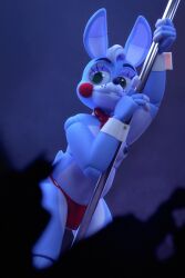 1boy 3d anthro anthro_only blender blender_(software) chubby chubby_male five_nights_at_freddy's five_nights_at_freddy's_2 looking_down male male_only miitro_d nipples pole_dancing rabbit rabbit_boy robot toy_bonnie_(fnaf)