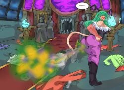 1girls darkstalkers fart female female female_only gassy gassy_female lazei morrigan_aensland