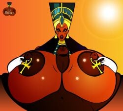 1boy 1boy1girl 1girls between_breasts big_breasts boobjob breasts brown_body brown_skin busty cleavage curvy dark-skinned_female dark-skinned_male dark_skin egypt egyptian egyptian_female egyptian_mythology enormous_breasts eyebrows eyelashes eyes female gigantic_breasts hair hands_on_breasts hips hourglass_figure huge_breasts hyper hyper_breasts large_breasts legs lips male male/female male_pov massive_breasts newdity nipples original original_character outercourse paizuri paizuri_lead_by_female paizuri_with_gigantic_breasts pov queen_titahatenamun_ebonee straight tale_of_ebonee thick thick_legs thick_thighs thighs titjob voluptuous watermark wide_hips