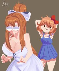 1futa 1girls 5_fingers big_ass big_breasts breasts cleavage clothed clothing cock dick doki_doki_literature_club dress duo erection female fully_clothed futa_sayori_(doki_doki_literature_club) futanari hair_intakes huge_cock human light-skinned_female light-skinned_futanari light_skin long_hair mob_face monika_(doki_doki_literature_club) mostly_clothed penis poking poking_ass sayori_(doki_doki_literature_club) shocked shocked_expression simple_background simple_eyes skirt snesti standing vein veiny veiny_penis white_dress wide_eyed worried worried_expression worried_face worried_look