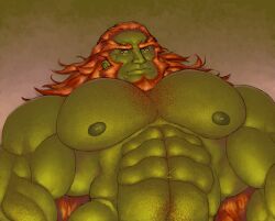 bara beard big_pecs facial_hair ganondorf ganondorf_(hyrule_warriors) gay hairy hyrule_warriors male male_only muscles muscular nintendo nude ripped-saurian solo solo_male the_legend_of_zelda