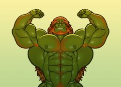 bara beard facial_hair flexing ganondorf ganondorf_(hyrule_warriors) gay hairy hyrule_warriors male male_only muscles muscular nintendo nude ripped-saurian solo solo_male the_legend_of_zelda