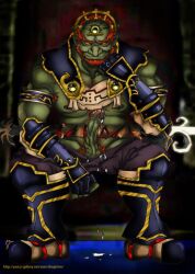 balls bara beard boner cum dragmire erection facial_hair ganondorf ganondorf_(twilight_princess) gay male male_only muscles muscular nintendo penis solo solo_male spread_legs the_legend_of_zelda twilight_princess