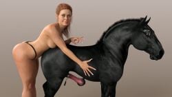 amy_adams animal daz3d female horse horsecock stallion theredguy1 thong zoophilia