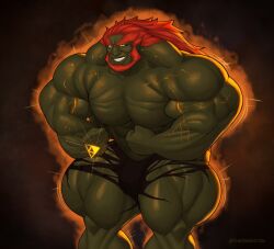 abs biceps bulge flaccid ganondorf ganondorf_(hyrule_warriors) hyrule_warriors male male_focus male_only muscle muscles muscular muscular_arms muscular_ass muscular_back muscular_legs muscular_male muscular_thighs nipples pecs solo solo_male thedarkdjin