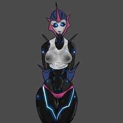 1girls abs arcee arcee_(prime) artist_request athletic athletic_female breasts female nipples nipples_visible_through_clothing panties robot robot_girl solo thighs transformers transformers_prime wet wet_clothes