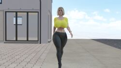 1girls 3d 3d_(artwork) big_breasts blender blender_(software) blonde_hair blue_eyes bob_cut breasts busty curvy dc dc_comics female female_only fully_clothed hourglass_figure huge_breasts injustice_2 kara_danvers kara_zor-el kara_zor-l karen_starr large_breasts leggings medium_hair power_girl preview solo supergirl superman_(series) thedirtden walking wide_hips
