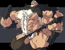 abs armpit_hair balls bara biceps body_hair bulge chest_hair chest_tuft facial_hair flaccid gay growth hairy hairy_armpits hairy_male human hyper hyper_balls hyper_genitalia hyper_penis hyper_testicles male male_focus male_only muscle_growth muscles muscular muscular_arms muscular_ass muscular_back muscular_legs muscular_male muscular_thighs nipples pecs penis penis_growth pubic_hair remert ripped_clothing solo solo_male testicles torn_clothes torn_clothing veins veiny_penis white_hair yaoi