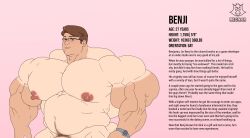 benji_(regnar) biceps chubby chubby_male gay male male_focus male_only muscle muscles muscular muscular_arms muscular_back muscular_male nipples pecs regnar solo