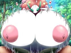 areola big_breasts breast_play breasts duo female first_person_view florges generation_6_pokemon grey_eyes half-closed_eyes huge_breasts humanoid hyper hyper_breasts looking_at_viewer male male/female male_pov narrowed_eyes nintendo nipples norio_(pheromosa_times) paizuri pink_areola pink_nipples pokemon pokemon_(species) sex tagme white_body