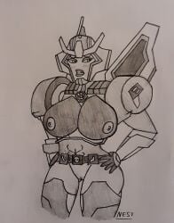 1girls alien alien_girl big_boobs big_breasts boobs breasts busty female female_only hand_on_hip huge_breasts nestoperative nipples pussy robot robot_girl robot_humanoid solo solo_female strongarm_(transformers) thigh_gap tits traditional_art traditional_media_(artwork) transformers transformers_robots_in_disguise_(2015) vagina