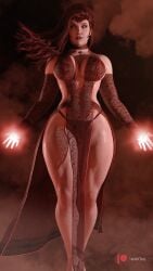 3d alien alien_girl big_breasts breasts cga3d cleavage cosplay crossover_cosplay curvaceous curvy curvy_female curvy_figure dc dc_comics dress erotichris fusion fusion_character kara_danvers kara_zor-el kryptonian marvel marvel_comics scarlet_witch_(cosplay) see-through_clothing supergirl thick_thighs thong voluptuous voluptuous_female wide_hips