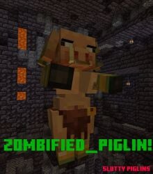 anthro big_breasts bracelet breasts clothed clothing female female_piglin gold_(metal) jewelry mammal microsoft minecraft mojang nipples piglin ring_piercing solo suina undead video_games xbox_game_studios zombie_piglin