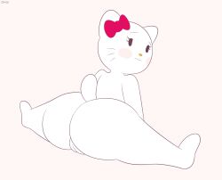 1girls ass big_ass big_breasts big_butt bubble_ass bubble_butt butt cat cat_girl cute female female_only girl hello_kitty hello_kitty_(character) hello_kitty_(series) kitty_white sanrio solo solo_female tagme white_cat