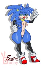 1boy arm_sleeves big_lips collar femboy femboy_only furry gloves high_heels sega small_breasts small_penis solo sonic_(series) sonic_the_hedgehog sonic_the_hedgehog_(series) sultrybunny tagme thick_thighs thighhighs