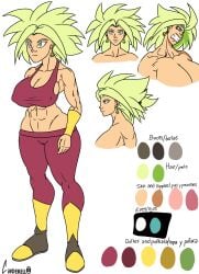 big_ass big_breasts cinderello curvy design dragon_ball dragon_ball_super kefla legendary_super_saiyan muscular_female super_saiyan super_saiyan_2