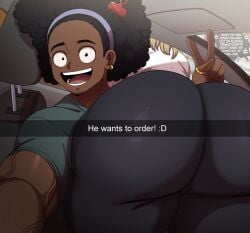 2boys angry ass big_ass big_butt black_hair blackwhiplash blonde_hair bubble_ass bubble_butt chester_hall dark-skinned_male dark_skin dialogue english_text eye_contact femboy happy he_wants_to_order huge_ass huge_butt light-skinned_male light_skin looking_at_viewer male male_only meme oc original original_character peace_sign speech_bubble text text_box tight_clothing tight_pants walter_king