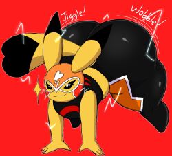 :3 anthro anthrofied arthurclaws ass big_ass big_butt bottom_heavy bouncing_ass bubble_butt cosplay_pikachu electricity female female_only fully_clothed fur furry furry_only hi_res huge_ass large_ass mask masked nintendo pikachu pikachu_libre pokémon_(species) pokemon shortstack solo tagme tail text thick_thighs thunder_thighs wide_hips wrestler wrestling_outfit