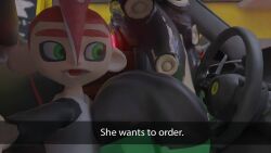 agent_8_(splatoon) ass big_butt bubble_butt butt dat_ass ferrari he_wants_to_order in_car marina_(splatoon) meme octoling_boy shaking_butt snapchat splatoon splatoon_(series) splatoon_2 straight