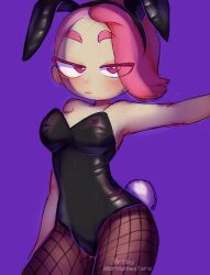 artist_request bunny_ears bunny_suit fhs fhsz3r0 fnafhs fnafhs_z3ro fnafhsrule34 maggie_(fnafhs) pink_eyes pink_hair playboy_bunny