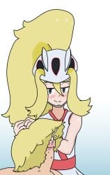 bike_helmet brushjob female hairjob korrina_(pokemon) nintendo otk-sage pokemon pokemon_xy